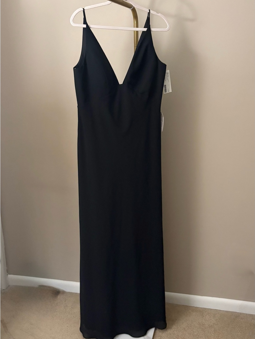 Jenny Yoo Jude Black V-Neck Dress
